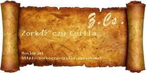 Zorkóczy Csilla névjegykártya