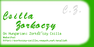 csilla zorkoczy business card